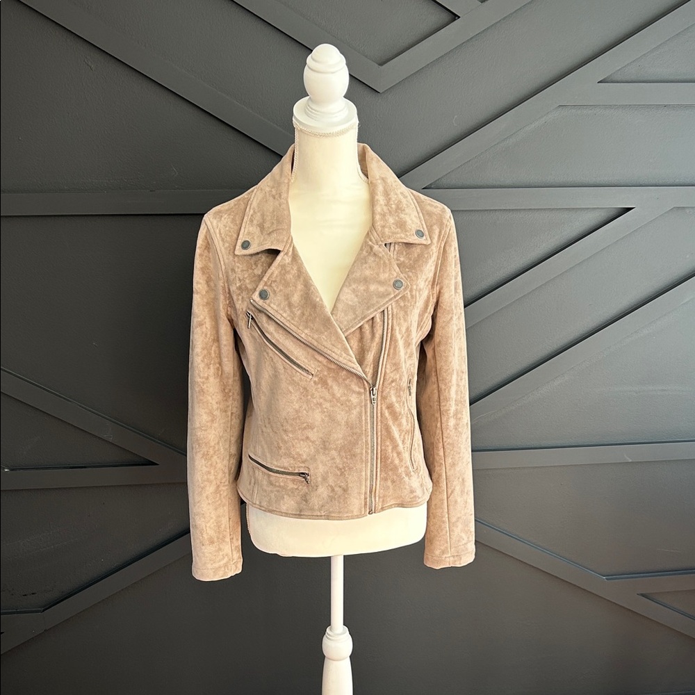 Blank NYC Light Tan Suede Women's Jacket, Size Medium, ONLY WORN ONCE